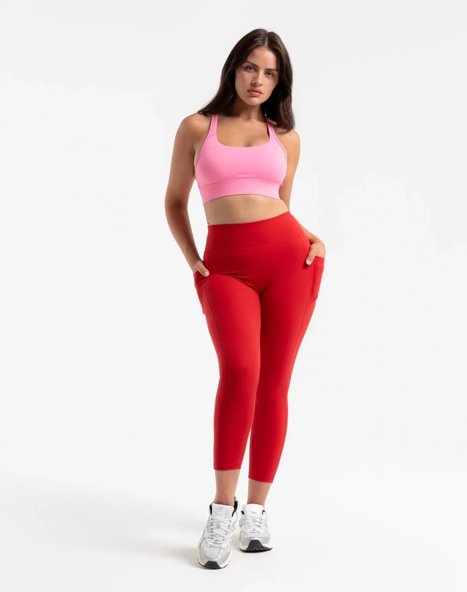 Ascend Pocket Leggings 23" - Scarlet Red - Image 9