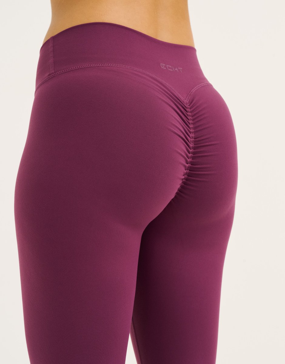 Force Scrunch Mid-Waist Leggings - Blackberry - Image 9